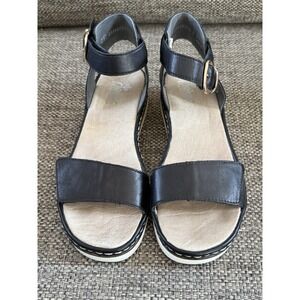 Rieker‎ Antistress Slide Sandal Black Adj Strap Women 39 EUR. Size 8.